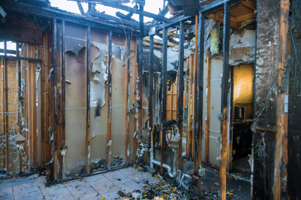 Professional Fire Damage Restoration technician working in Stevenson, MD